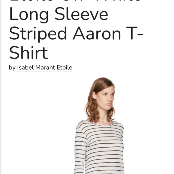 Isabel Marant Etoile Linen Tee shirt XS striped - Picture 3 of 8